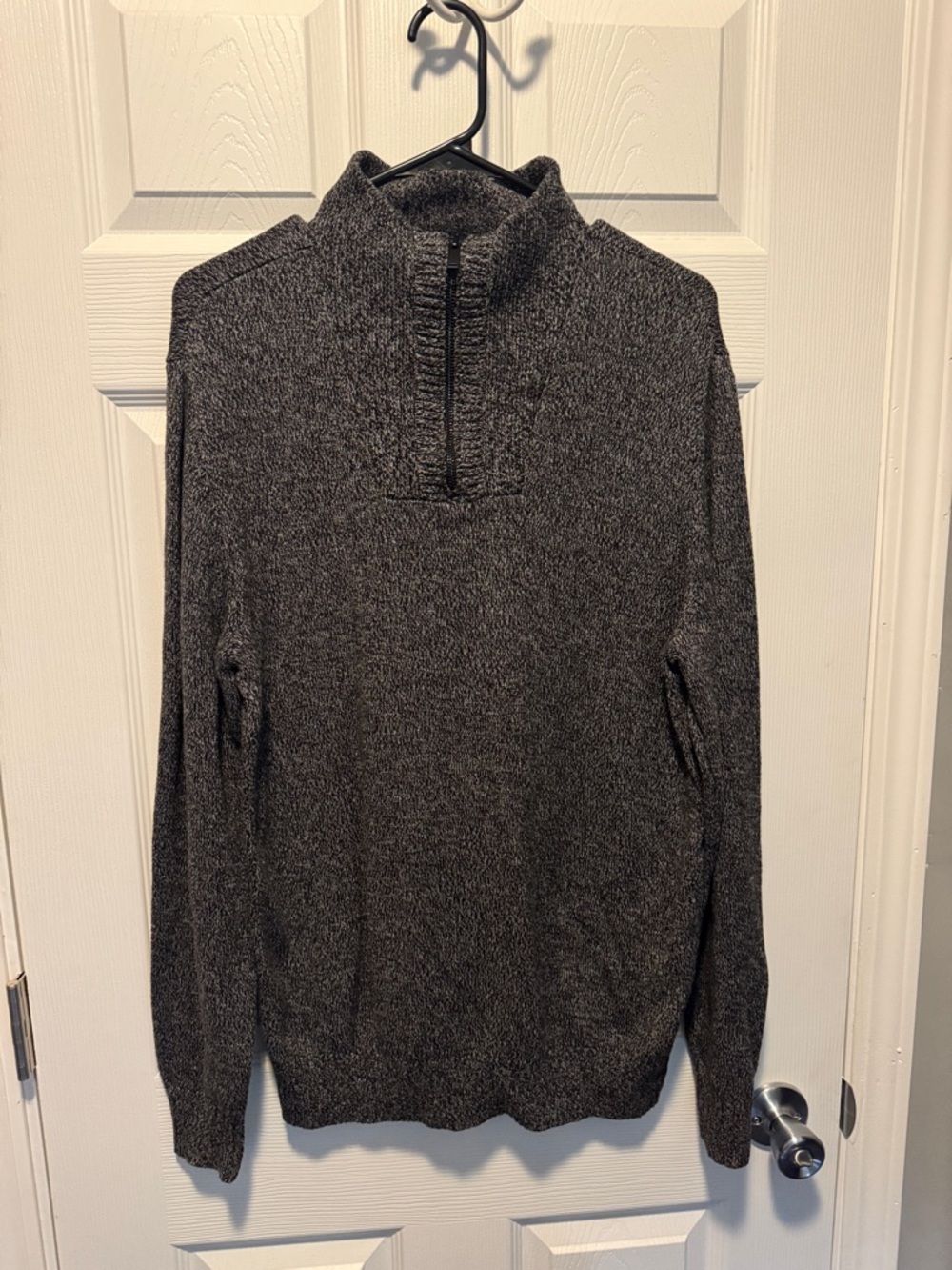 Calvin Klein Jeans Men's Charcoal Zip-Neck Sweater